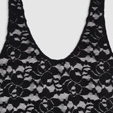 Anine Bing Alysha Bodysuit in Black Floral