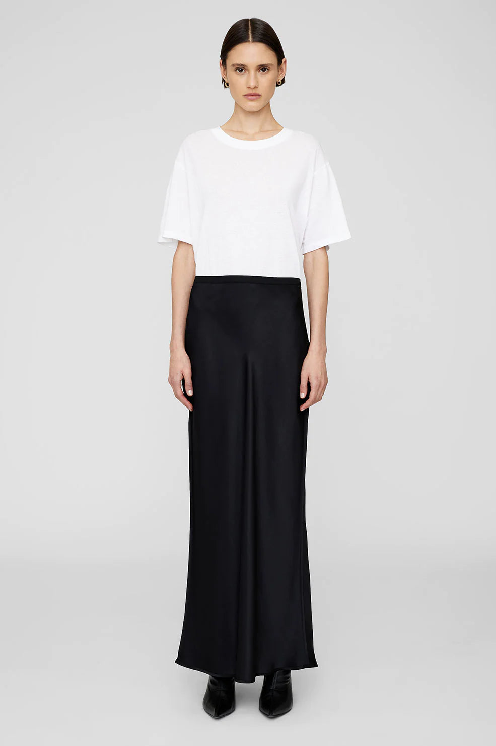 Anine Bing Bar Silk Maxi Skirt - Black (PRE ORDER) | Denim Iniquity