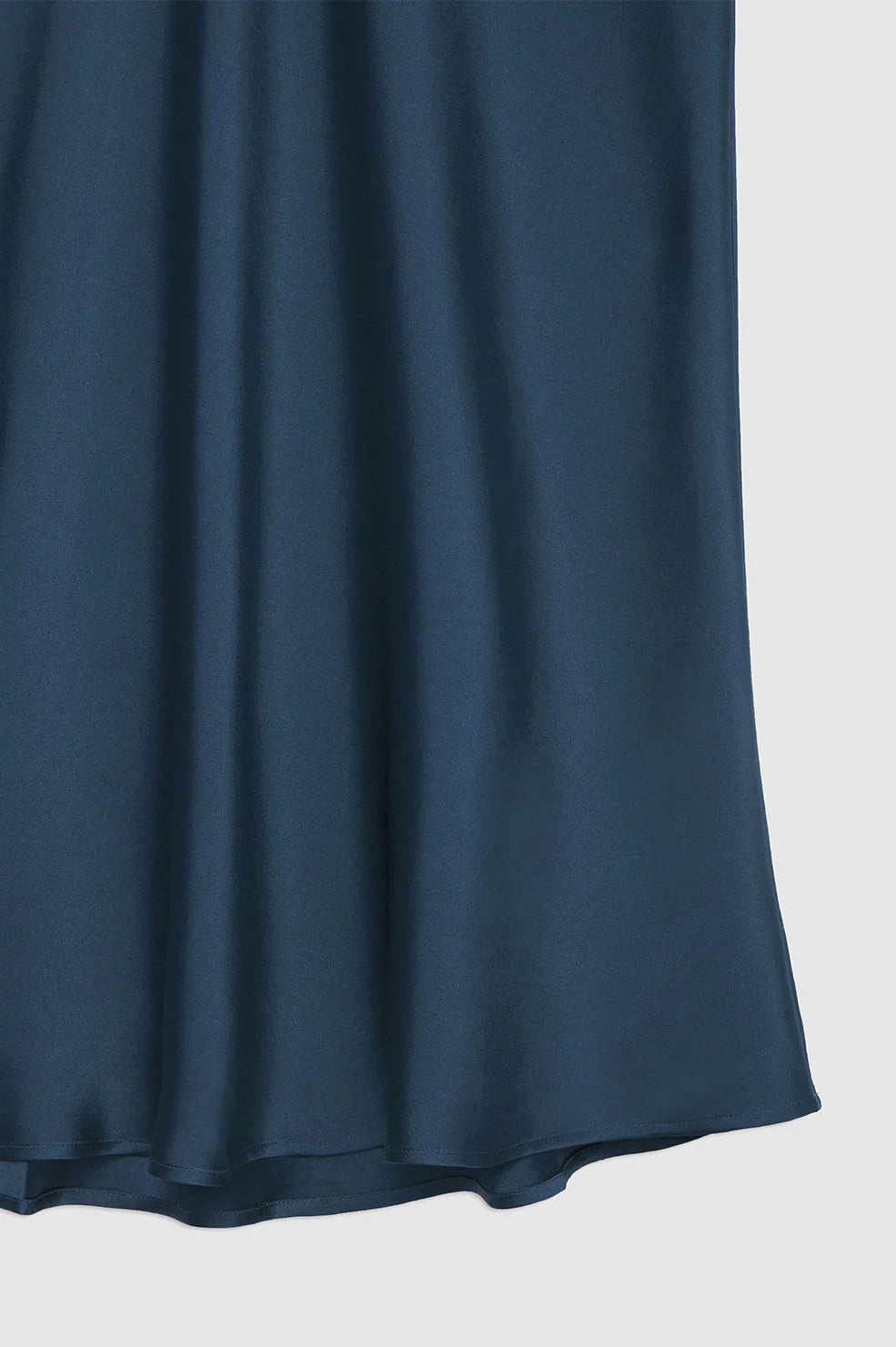 Anine Bing Bar Silk Skirt in Navy