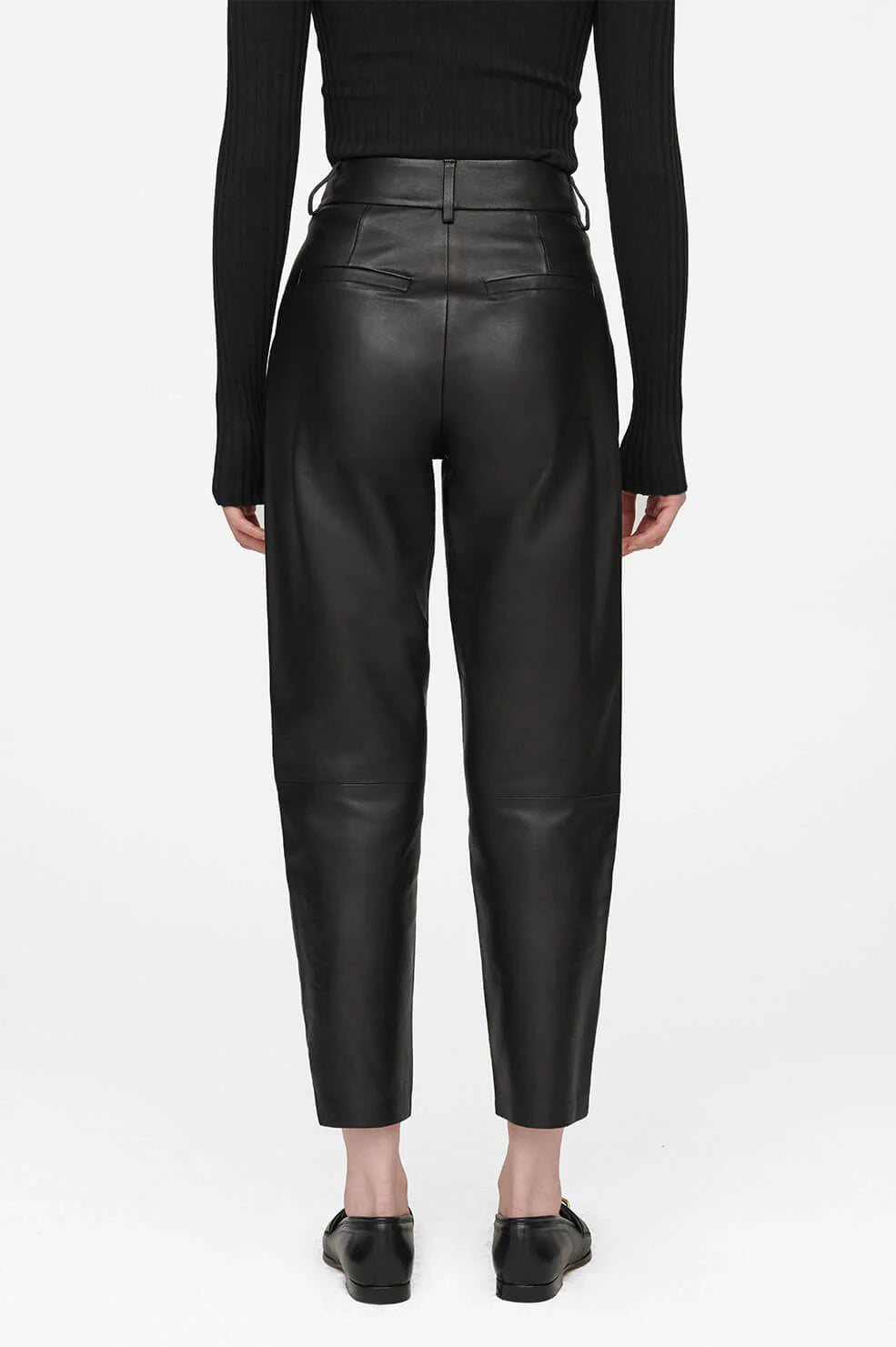 Anine Bing Becky Leather Trouser - Black