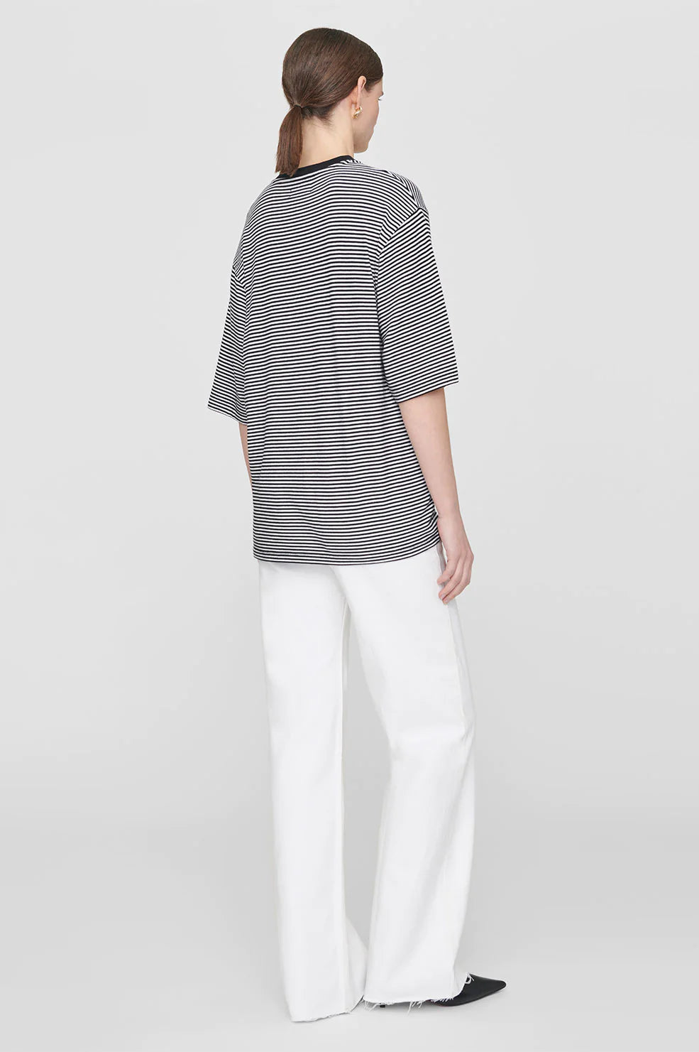 Anine Bing Bo Tee - Black And White Stripe