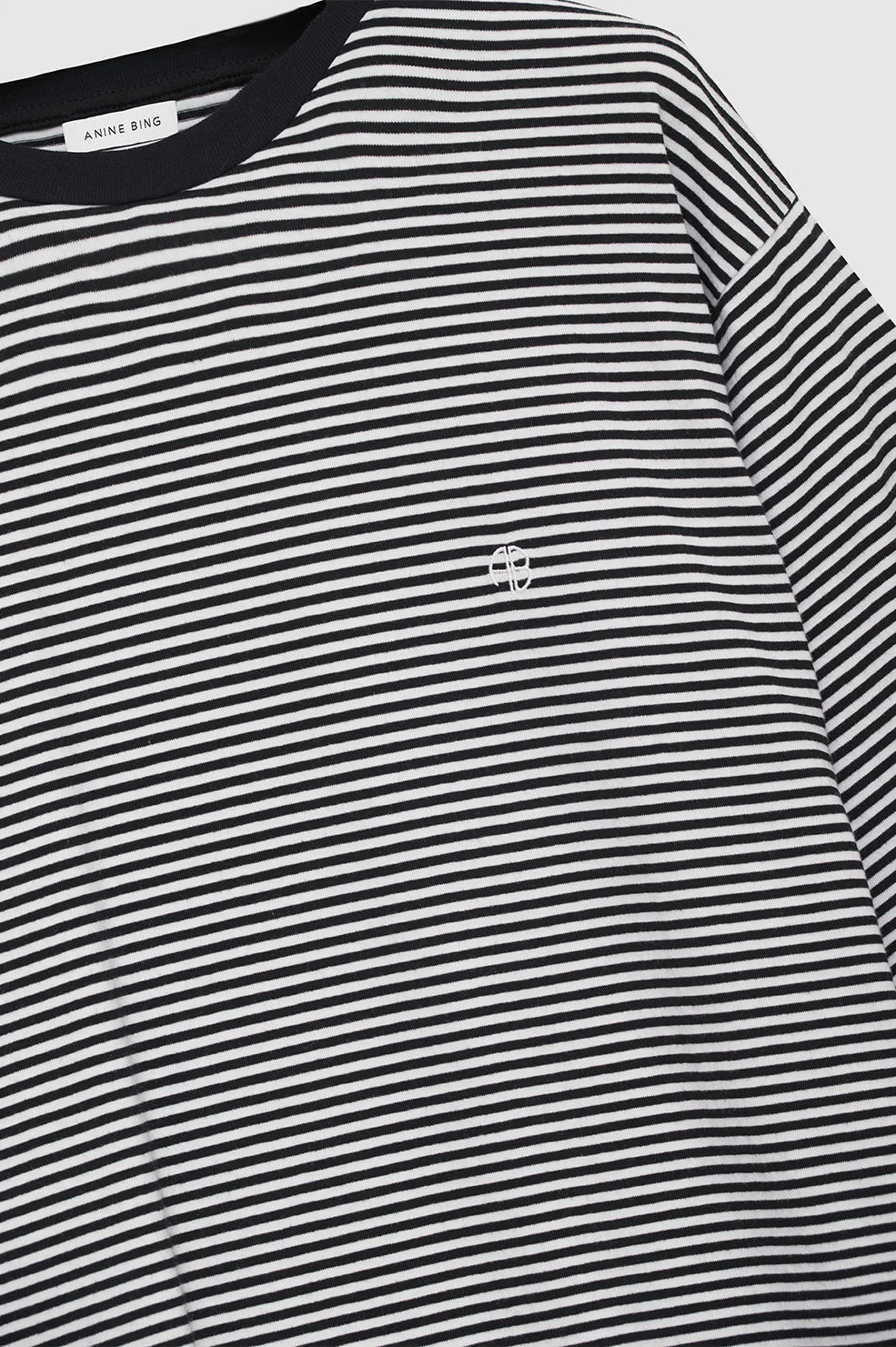 Anine Bing Bo Tee - Black And White Stripe