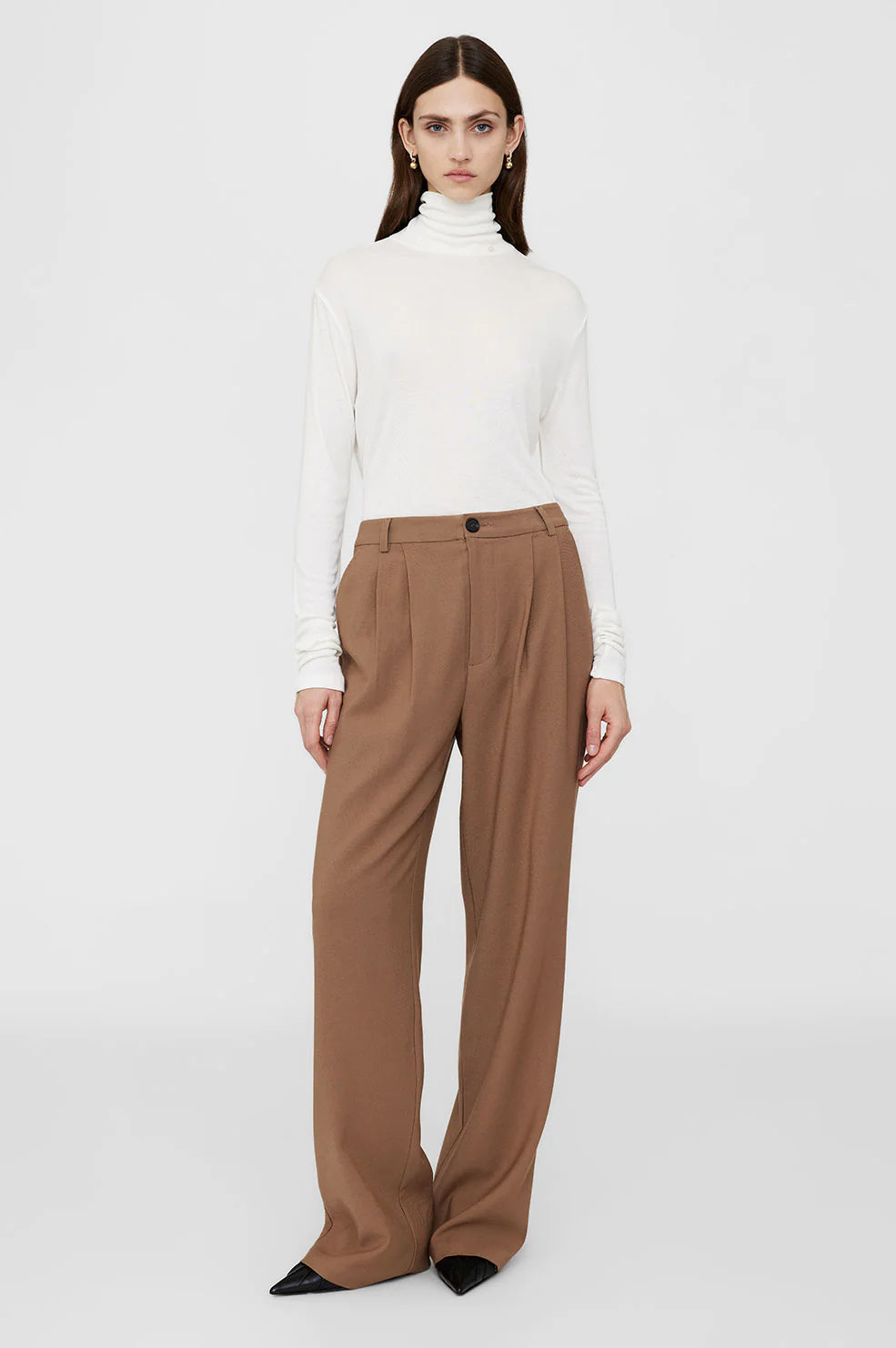 Anine Bing Carrie Pant - Camel Twill