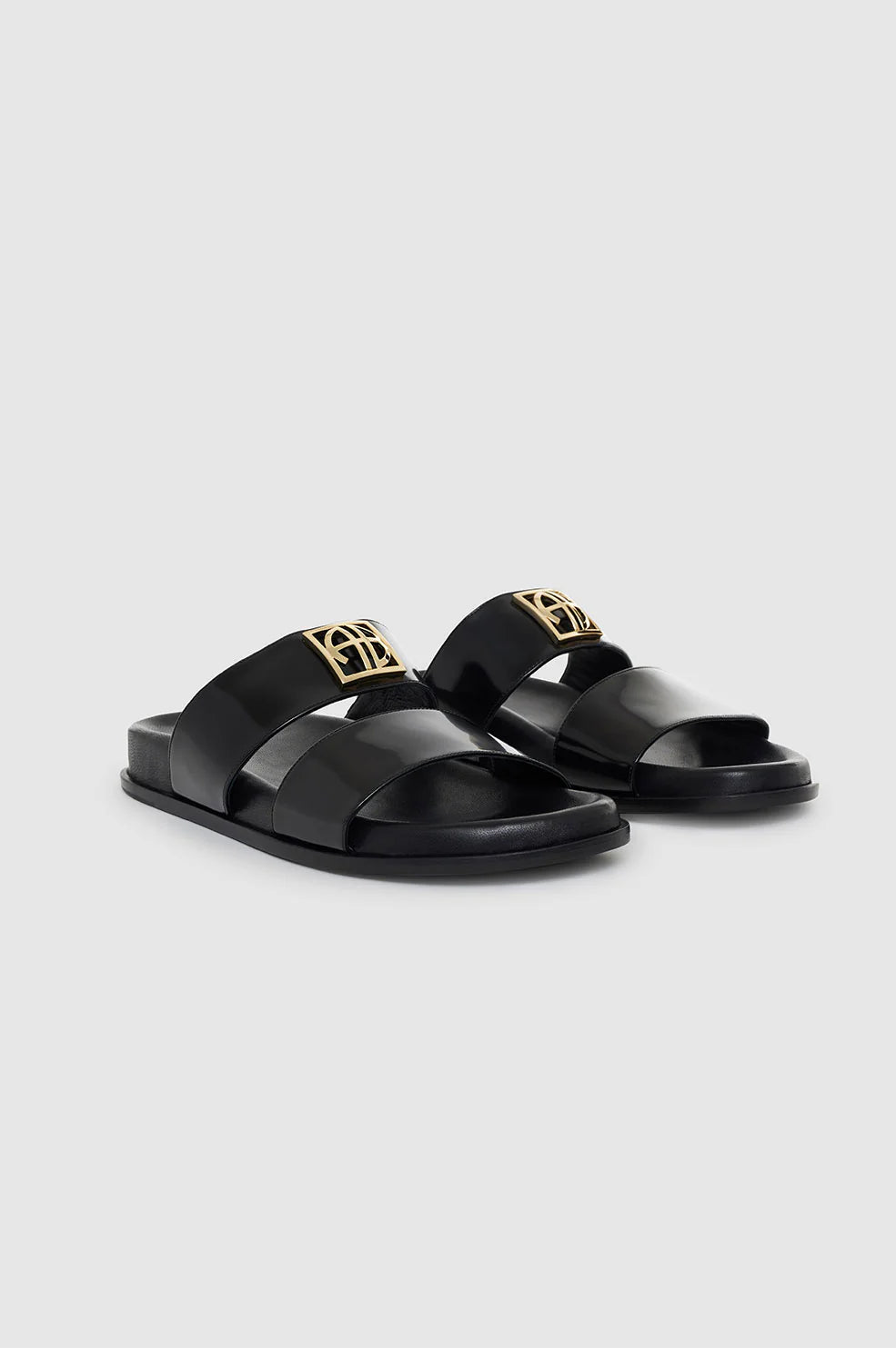 Parker Slides Monogram in High Shine Black