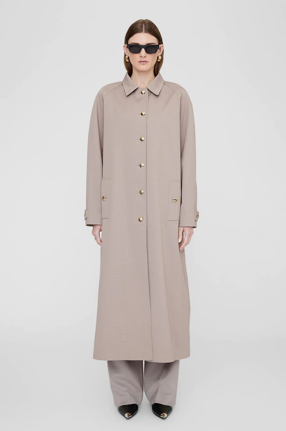 Anine Bing Randy Maxi Trench - Taupe