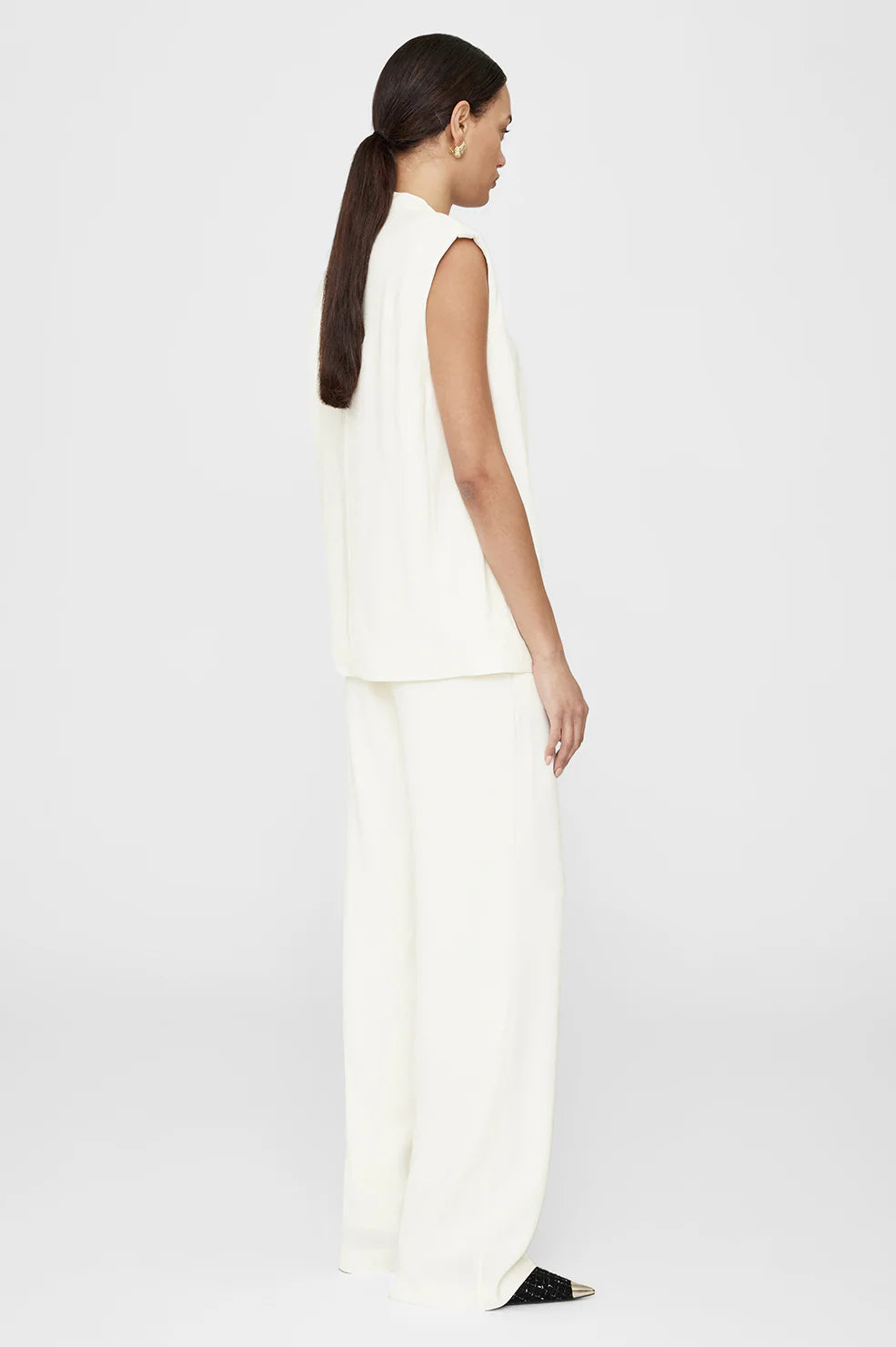 Anine Bing Soto Pant in Ivory