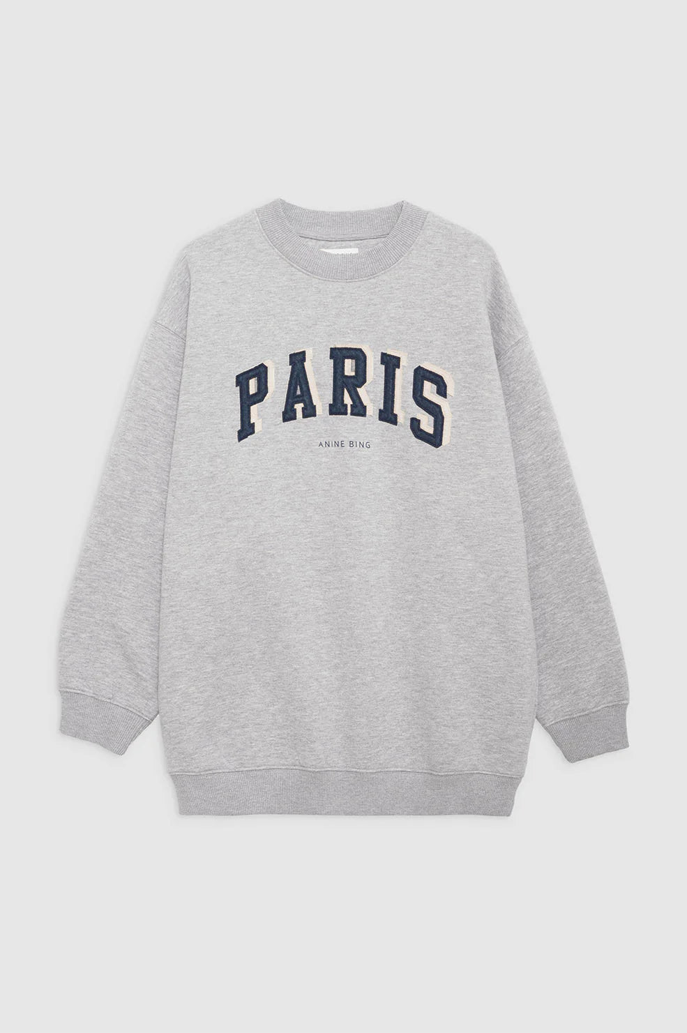 Anine Bing Tyler Sweatshirt Paris - Heather Grey