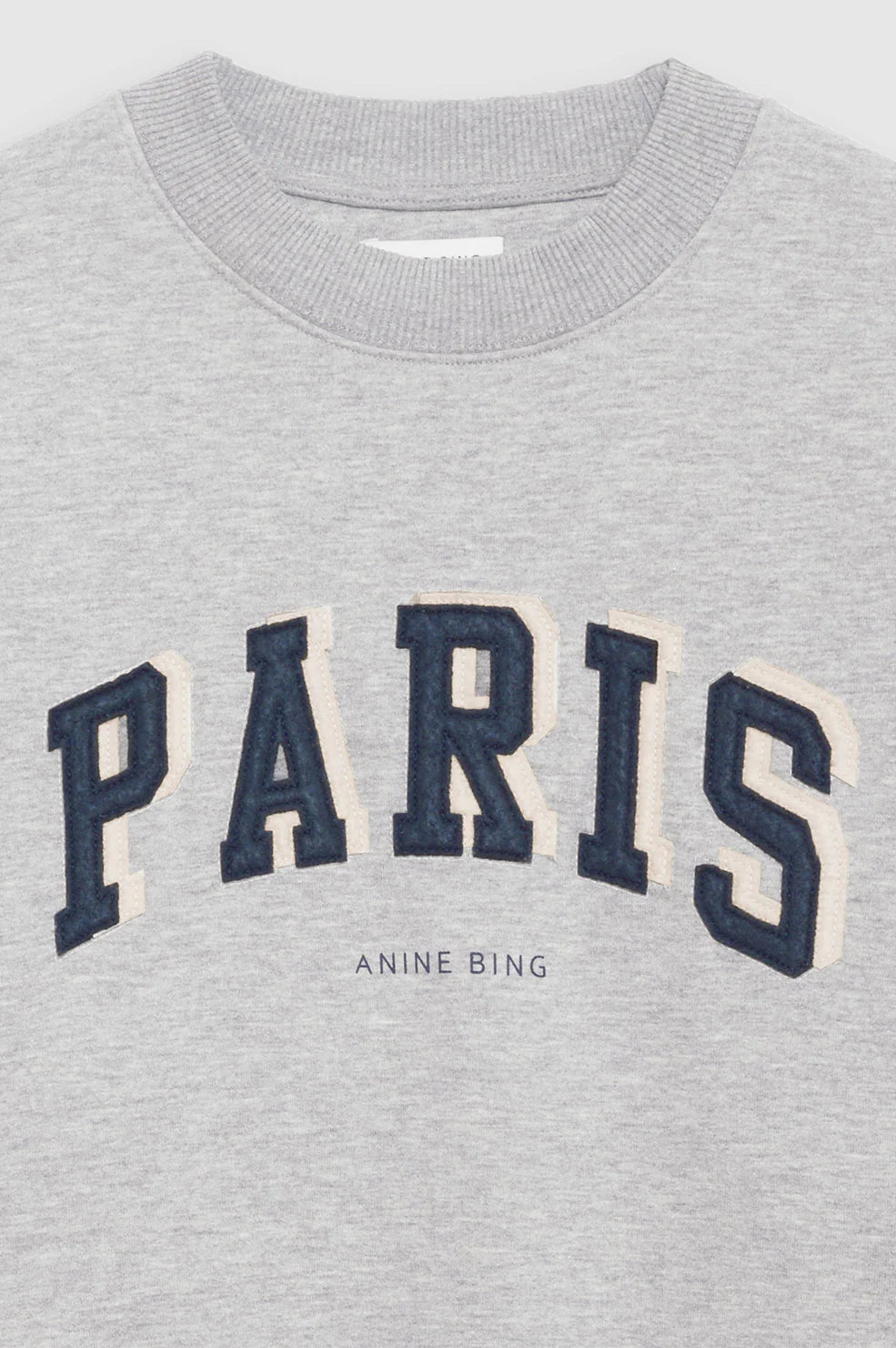 Anine Bing Tyler Sweatshirt Paris - Heather Grey