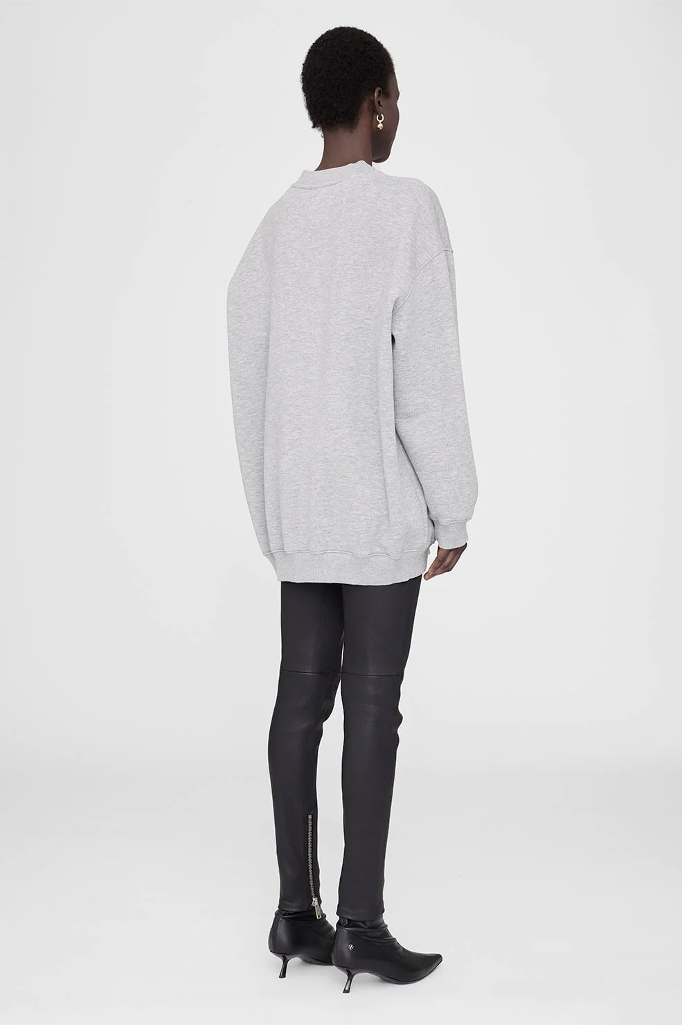 Anine Bing Tyler Sweatshirt Paris - Heather Grey