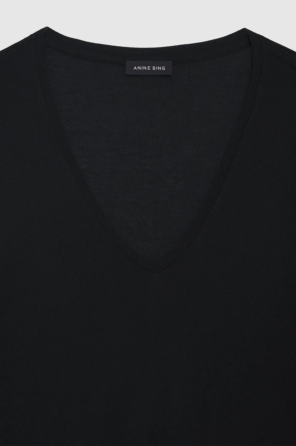 Anine Bing Vale Tee in Black Cashmere Blend