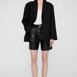 Anine Bing Nina Flats with Metal Toe Cap in Black