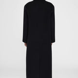Anine Bing Quinn Coat in Black Cashmere Blend