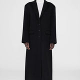 Anine Bing Quinn Coat in Black Cashmere Blend