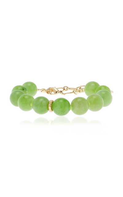 ANNI LU Green Bowl Bracelet - Gold