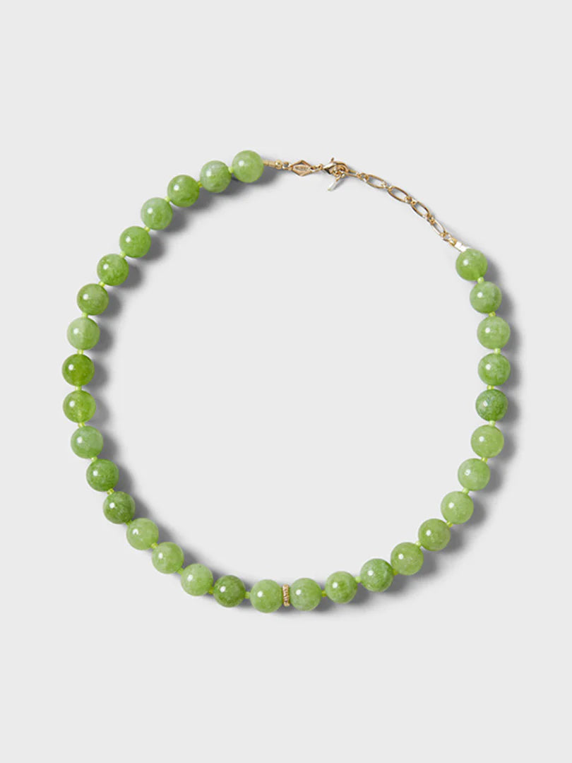 ANNI LU Green Bowl Necklace - Gold