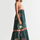Antipodean Quincy Sun Dress - Peacock