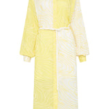Antipodean Surge Belted Shirt Dress in Zest