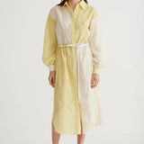 Antipodean Surge Belted Shirt Dress in Zest