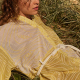 Antipodean Surge Belted Shirt Dress in Zest