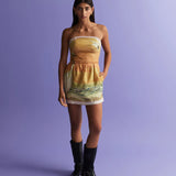 Antipodean Wabi Sabi Bodice Dress in Pastel