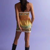 Antipodean Wabi Sabi Bodice Dress in Pastel