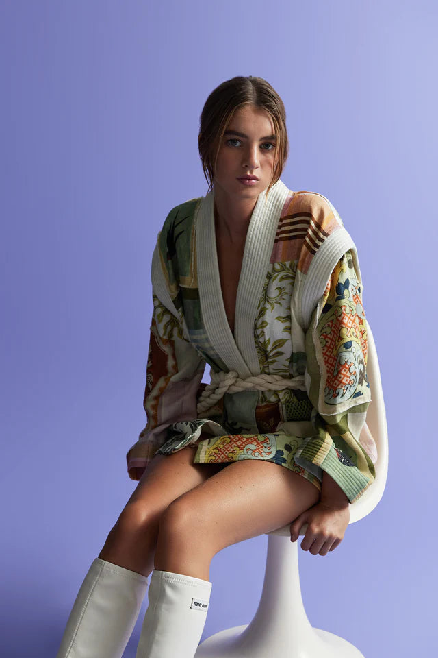 Antipodean Wabi Sabi Kimono - Pastel