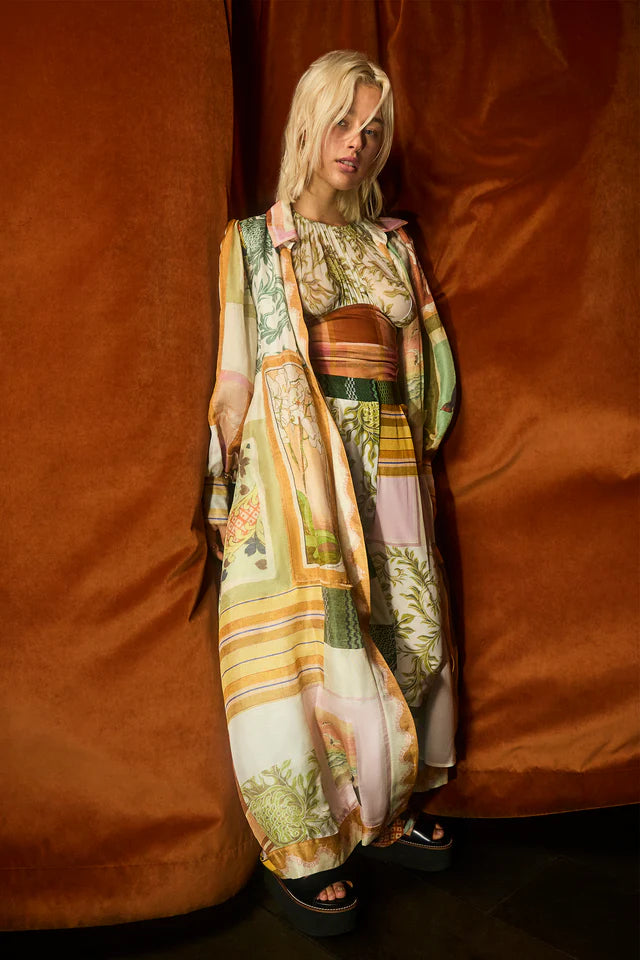 Antipodean Wabi Sabi Wrap Dress - Pastel