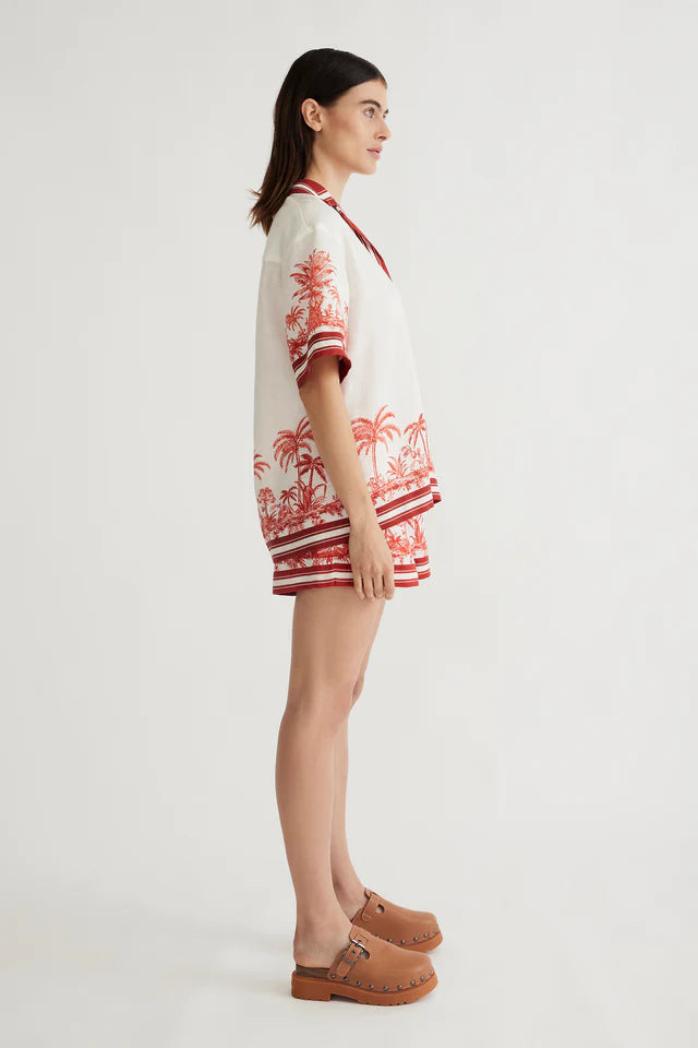 Antipodean Blythe Drop Shoulder Shirt in Coconut