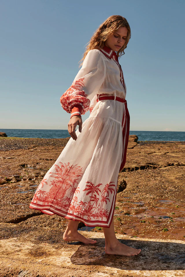 Antipodean Blythe Midi Dress in Coconut