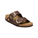 Birkenstock Arizona Big Buckle Raffia Sandal in Carafe Textile Narrow