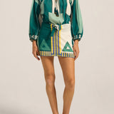 Ilio Nema Elder Dress in Green Sarong Voile - styled look