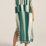 Ilio Nema Thaddeus Caftan in Green Sarong Voile - styled look