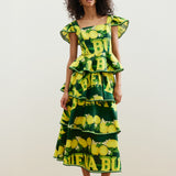 Binny Chilli and Lime Top in Green and Yellow