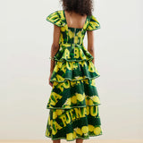 Binny Chilli and Lime Top in Green and Yellow