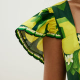 Binny Chilli and Lime Top in Green and Yellow