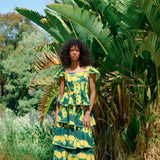 Binny Chilli and Lime Top in Green and Yellow