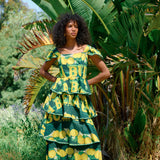 Binny Chilli and Lime Top in Green and Yellow