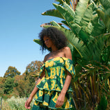 Binny Chilli and Lime Top in Green and Yellow