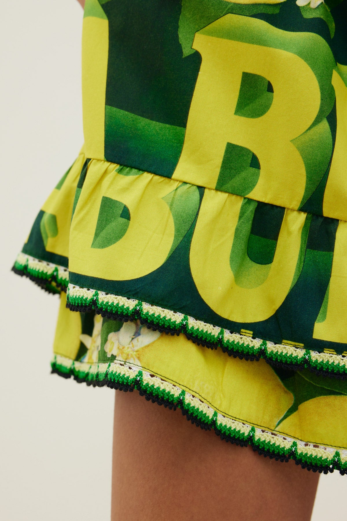 Binny Limonada Shorts in Green and Yellow