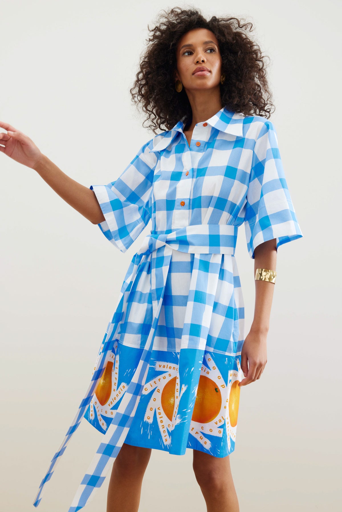 Binny Valenciana Shirt Dress in Oranges