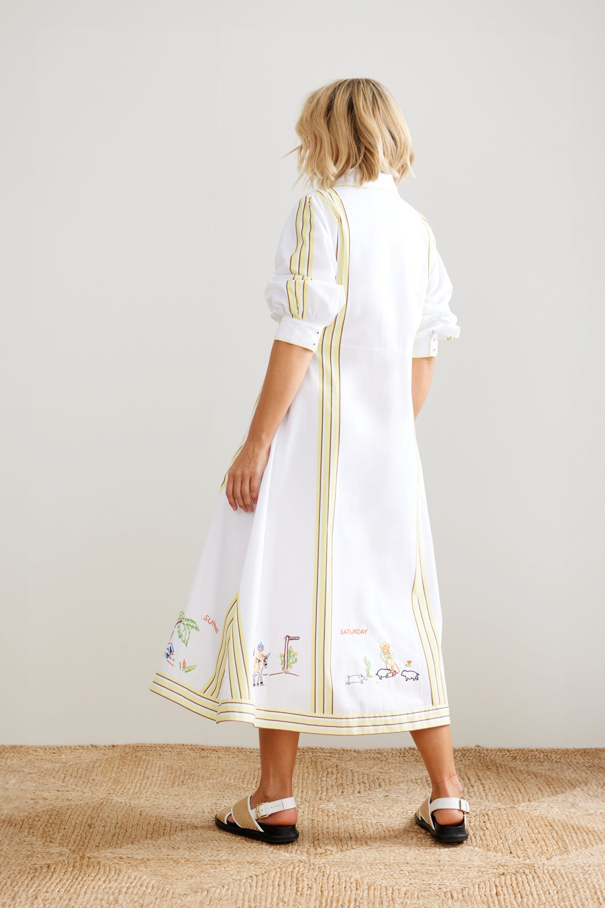 Binny Manana, Manana Midi Dress in White