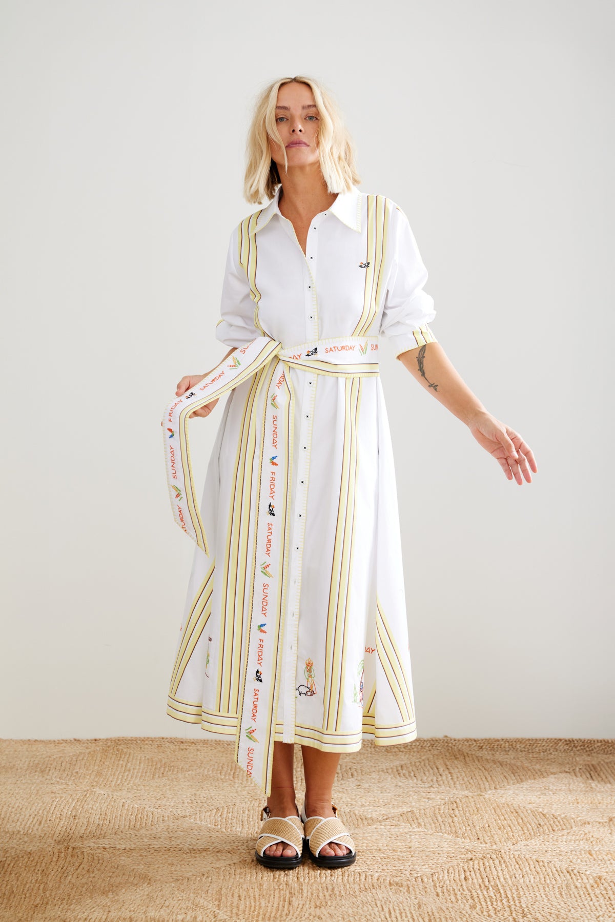 Binny Manana, Manana Midi Dress in White