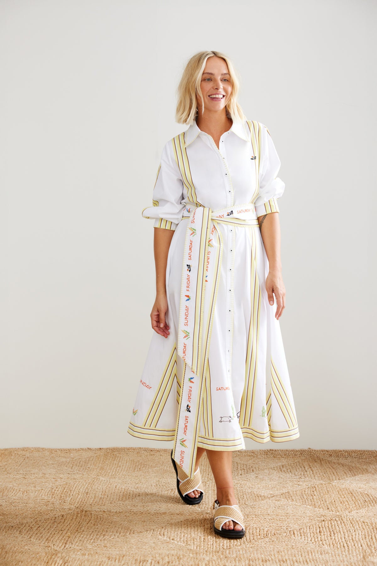 Binny Manana, Manana Midi Dress in White