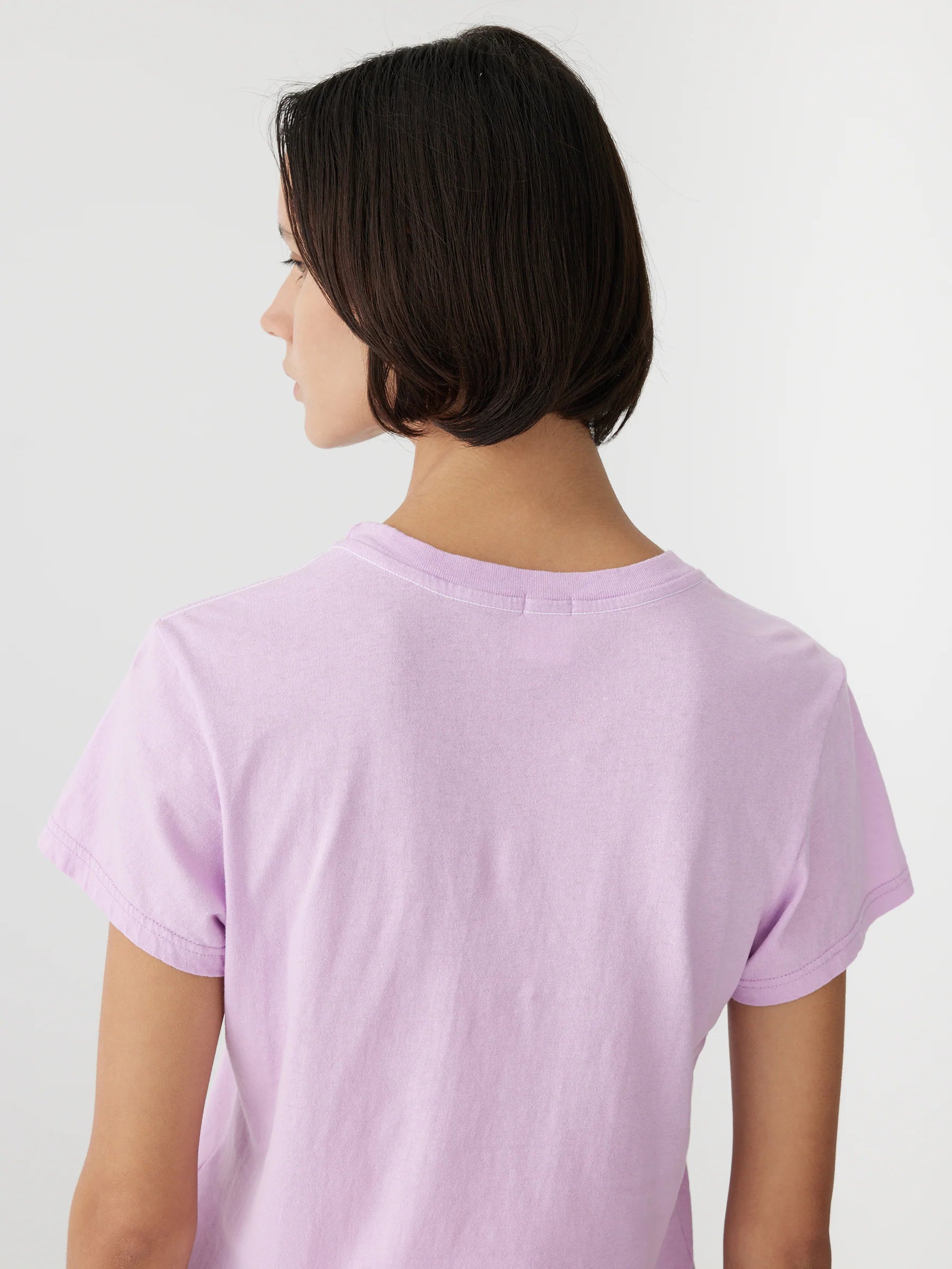 Bassike Raw Edge Baby T.Shirt - Bright Lavender