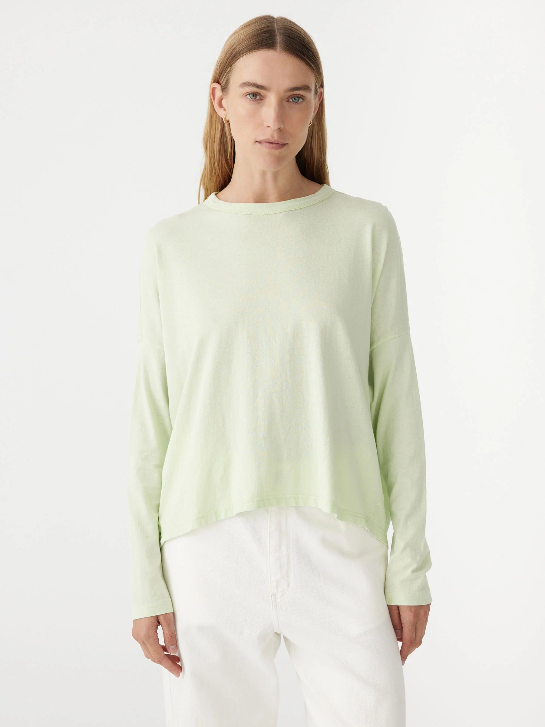 Slouch Circle Long Sleeve Tee | Light Mint