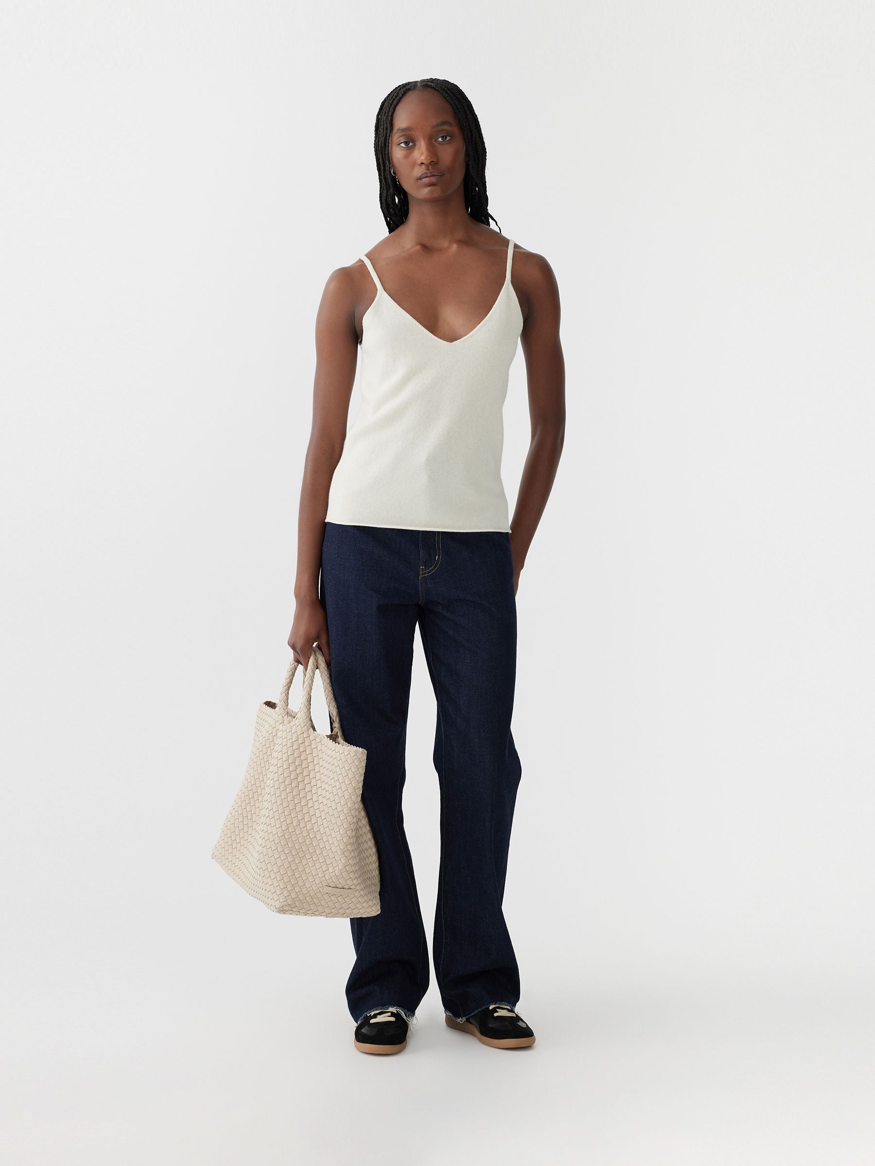 Bassike Wool Cashmere Knit Cami - Natural