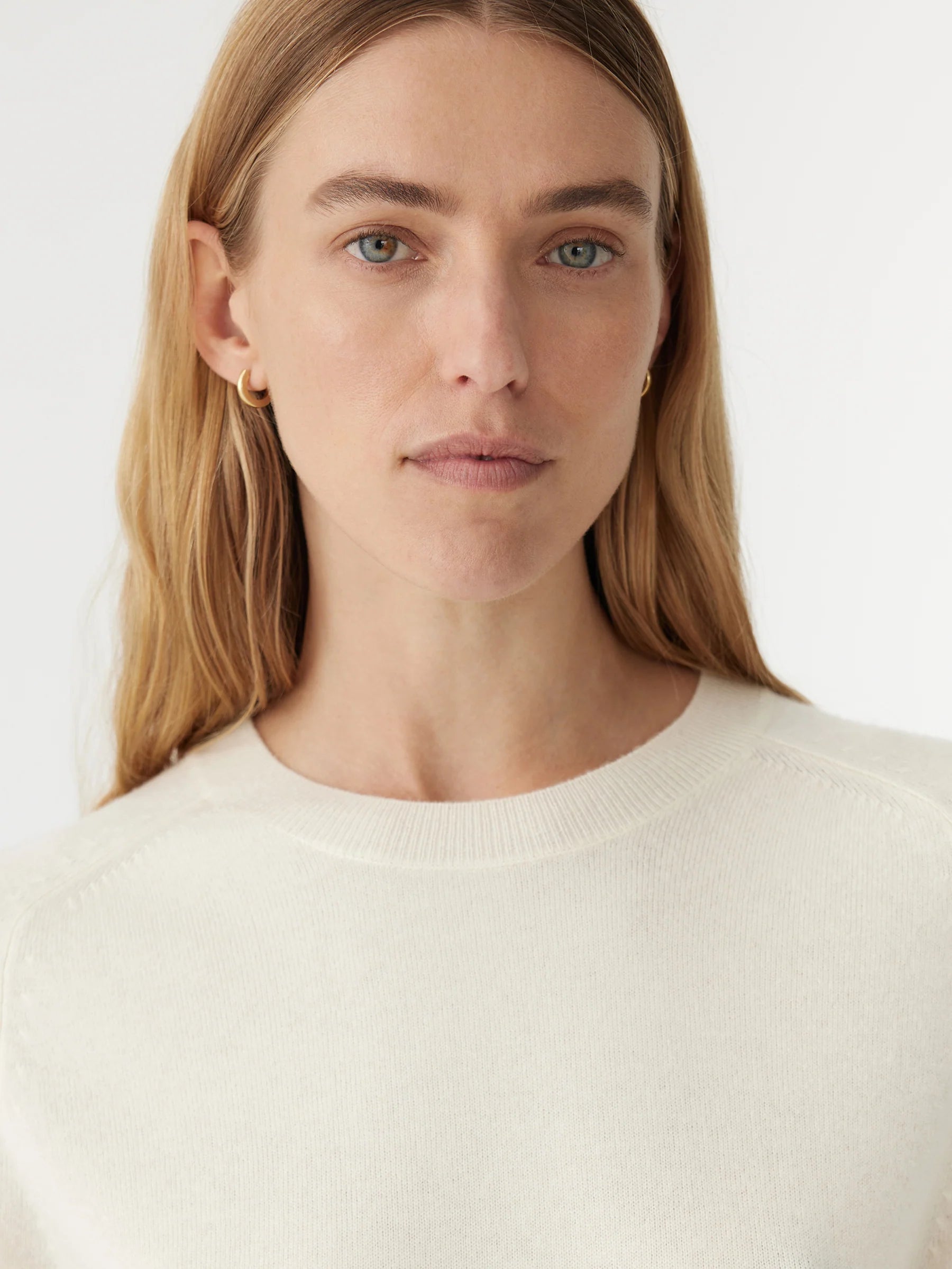 Wool Cashmere Tee Knit | Winter White