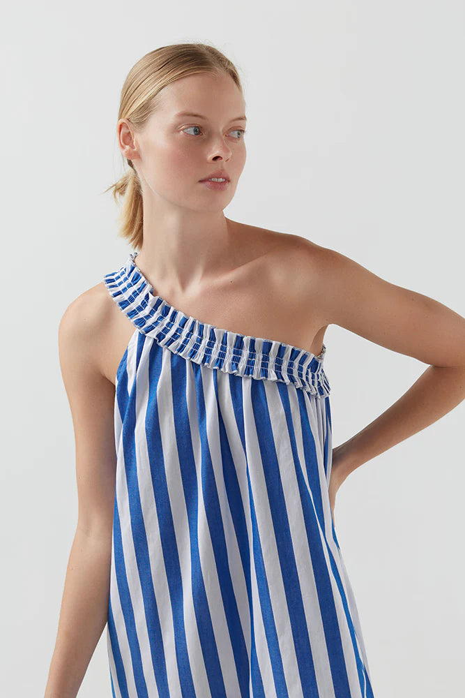 Bird & Knoll Donatella Dress in Aegean Stripe