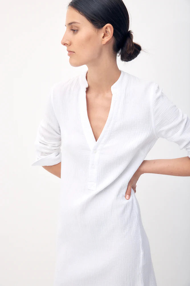 Bird & Knoll Frieda Shirtdress - White