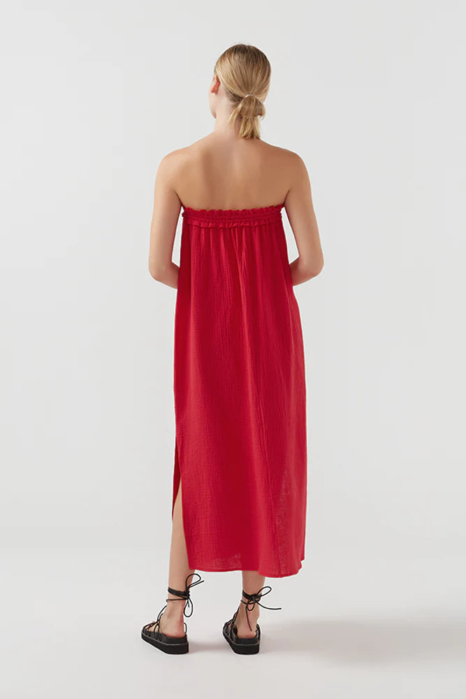 Bird & Knoll Kahlo Dress - Red